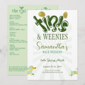 Weenies & Tinies Martini Feest Jonggezellenweekend Kaart (Voorkant / Achterkant)