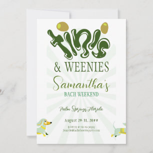 Weenies & Tinies Martini Feest Jonggezellenweekend Kaart