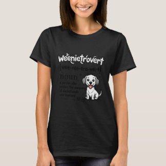 Weenietrovert Grappige Dachshund Introvert Minnaar T-shirt