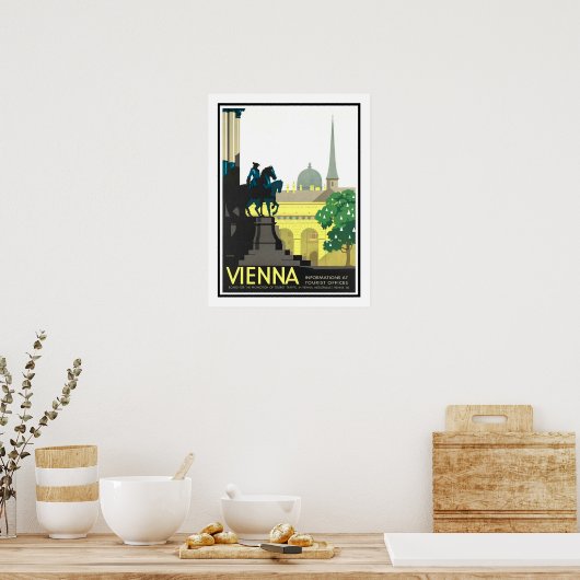 Weens Vintage Travel Poster (Keuken)