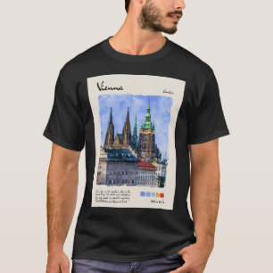 Weense aquarel reizen t-shirt