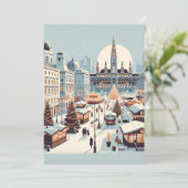 Weense Kerstmis Charme - Winter in Oostenrijk Feestdagenkaart (Staand voorkant)