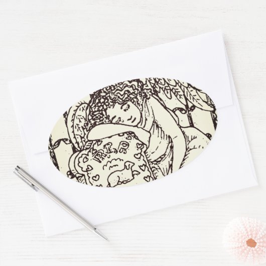 WEEPEND GUARDIAN ANGEL CEMETERY STICKERS SHEET (Envelop)