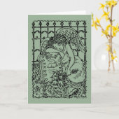 WEEPENDE GUARDIAN ANGEL, CEMETERY, DEEPEST SYMPATH KAART (Gele Bloem)