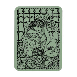 WEEPENDE GUARDIAN ANGEL, CEMETERY, DEEPEST SYMPATH MAGNEET