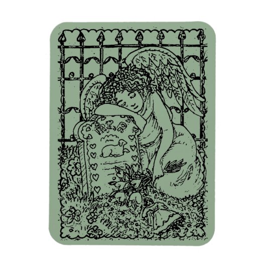 WEEPENDE GUARDIAN ANGEL, CEMETERY, DEEPEST SYMPATH MAGNEET (Verticaal)