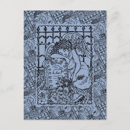 WEEPENDE GUARDIAN ANGEL, SYMPATHIE VOOR DE BEWEGIN BRIEFKAART (Voorkant)