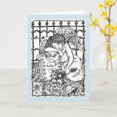 WEEPENDE GUARDIAN ANGEL, SYMPATHY CARD Verse Kaart (Gele Bloem)