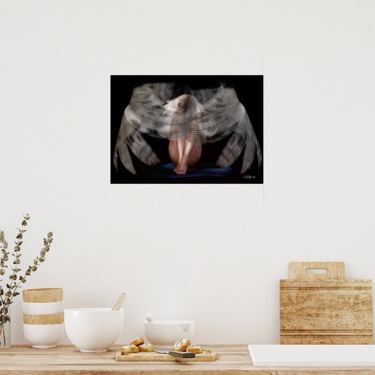 'Weeping Angel' Afdrukken Poster (Keuken)