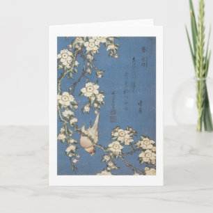 Weeping Cherry and Bullfinch, Hokusai, 1834 Kaart
