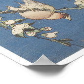 Weeping Cherry and Bullfinch, Hokusai, 1834 Poster (Hoek)