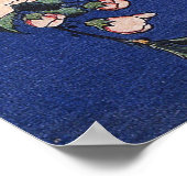 Weeping Cherry en Bullfinch, Hokusai Poster (Hoek)