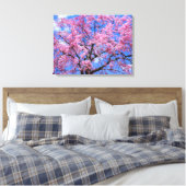 Weeping Cherry: Yaebenishidare [Canvas Print] Canvas Afdruk (Insitu (Slaapkamer))