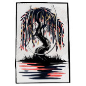 Weeping Fire Black Background Medium Cadeauzakje (Voorkant)