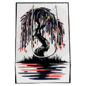 Weeping Fire Black Background Medium Cadeauzakje (Achterkant)