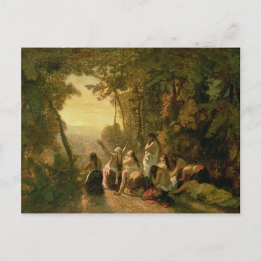 Weeping van de dochter van Jephthah, 1846 Briefkaart (Voorkant)