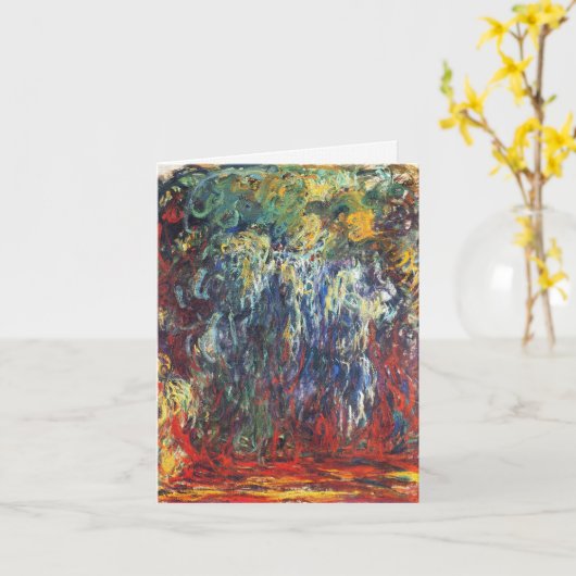 Weeping Willow at Giverny beroemd gemaakt door Cla Kaart (Gele Bloem)