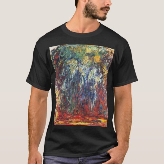Weeping Willow at Giverny beroemd gemaakt door Cla T-shirt (Voorkant)