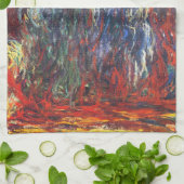 Weeping Willow at Giverny beroemd gemaakt door Cla Theedoek (Gevouwen)