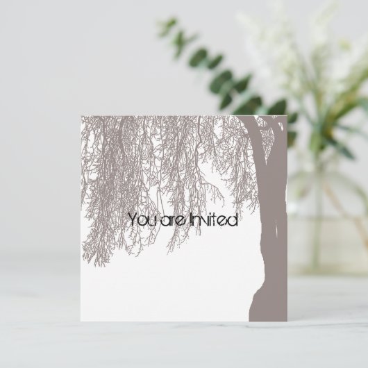 Weeping Willow Baby shower Kaart (Staand voorkant)