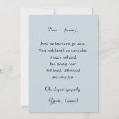 Weeping willow by a pond, black and white card (Achterkant)