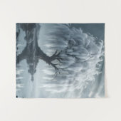 Weeping willow by a pond, black and white  wandkleed (Voorkant (horizontaal))