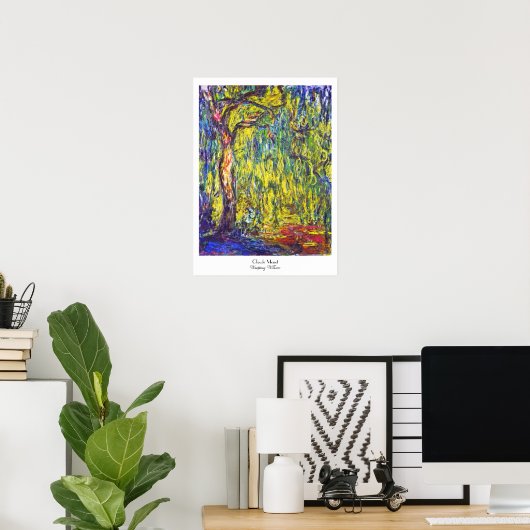 Weeping Willow Claude Monet Poster (Thuiskantoor)