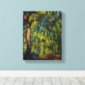 Weeping Willow door Claude Monet Canvas Afdruk (Insitu (Houten vloer))