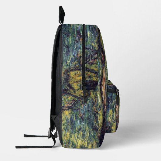 Weeping Willow door Claude Monet, Kunst Bedrukte Rugzak (Links)