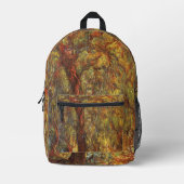 Weeping Willow door Claude Monet, Kunst Bedrukte Rugzak (Voorkant)