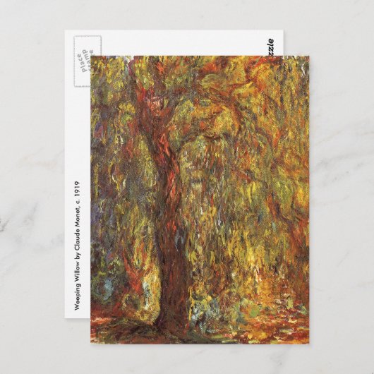 Weeping Willow door Claude Monet,  Kunst Briefkaart (Voorkant / Achterkant)