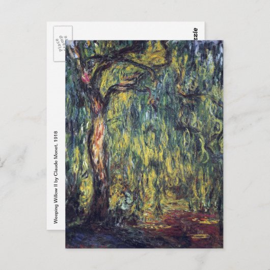 Weeping Willow door Claude Monet,  Kunst Briefkaart (Voorkant / Achterkant)
