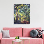 Weeping Willow door Claude Monet, Kunst Canvas Afdruk (Insitu (Woonkamer))