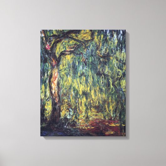 Weeping Willow door Claude Monet, Kunst Canvas Afdruk (Voorkant)