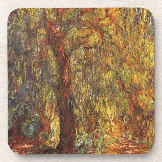 Weeping Willow door Claude Monet, Kunst Drankjes Onderzetter (Voorkant)