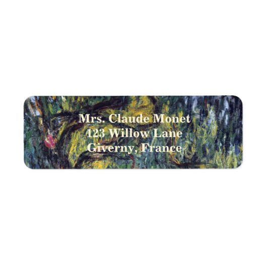 Weeping Willow door Claude Monet,  Kunst Etiket (Voorkant)