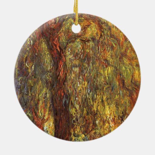 Weeping Willow door Claude Monet, Kunst Keramisch Ornament (Achterkant)