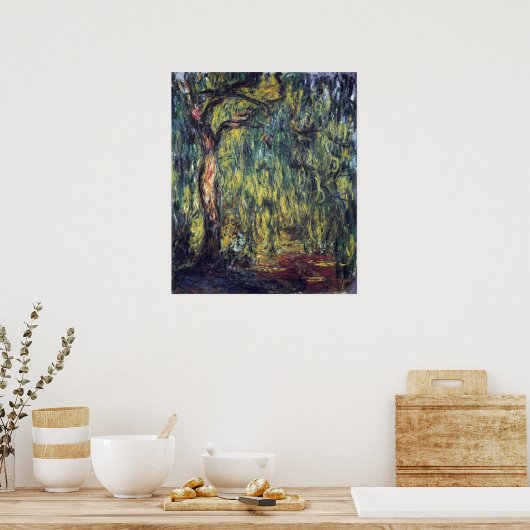 Weeping Willow door Claude Monet,  Kunst Poster (Keuken)