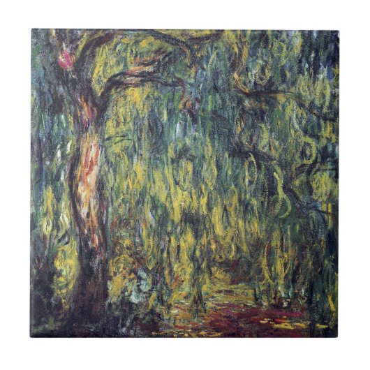 Weeping Willow door Claude Monet,  Kunst Tegeltje (Voorkant)