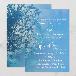 Weeping Willow Etheal Dreamy Sky Wedding Kaart