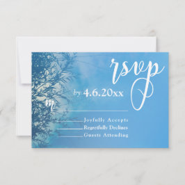 Weeping Willow Etheal Dreamy Sky Wedding RSVP Kaartje