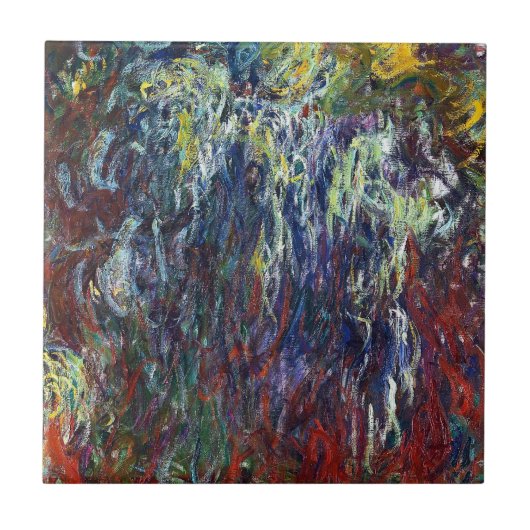 Weeping Willow, Giverny Claude Monet schilderij Tegeltje (Voorkant)