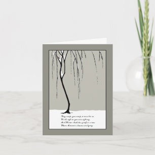 Weeping Willow Sympathy Card Kaart