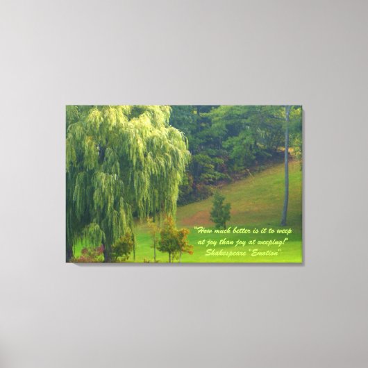 Weeping Willow Tree Hill Canvas Afdruk (Voorkant)