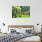 Weeping Willow Tree Hill Canvas Afdruk (Insitu (Slaapkamer))