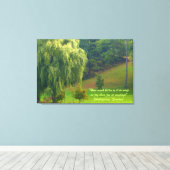 Weeping Willow Tree Hill Canvas Afdruk (Insitu (Houten vloer))