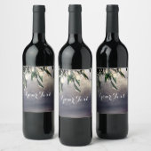 Weeping Willow Tree & Mason Jar Lights Wijnlabel Wijn Etiket (Flessen)