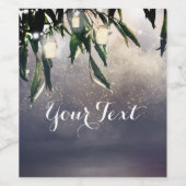 Weeping Willow Tree & Mason Jar Lights Wijnlabel Wijn Etiket (Enkel label)