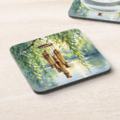 Weeping Willow, Windchimes en Lake Bier Onderzetter (Linkerzijde)