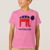 Weepublicische schattige olifant mascotte CUSTOMIZ T-shirt (Voorkant)